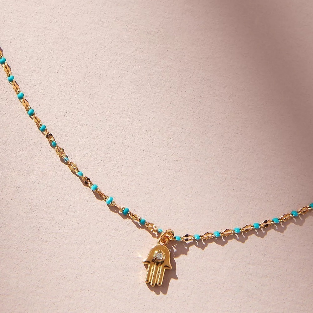 NWT Beaded Charm Necklace by Anthropologie